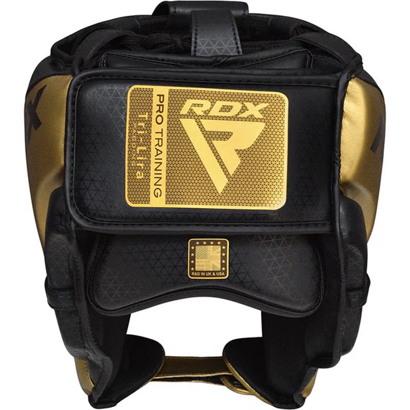 RDX L1 MARK PRO CHEEK BOXING TRAINING HEAD GUARD BLACK/gold